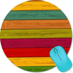 NOCKOUT Designer Round Gaming Non-Slip Rubber Base Mouse Pad for Laptop and Computer |(20 cm x 20 cm, Color ure) Non Slip Base Mousepad image 4