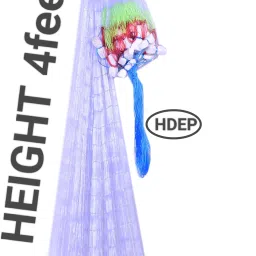 a to z 3F 70mm MESH, MUD SINKER, ROUND KATHI (MULTICOLOUR) Fishing Net image 2
