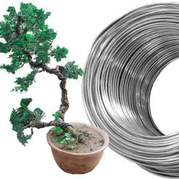 66ft Silver Aluminium wire 2mm for craft bonsai Plant Straightener-image-21
