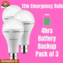 Pack of 3 – 12W Emergency Light Bulbs | Energy Efficient Backup Bulbs 3 hrs Bulb Emergency Light-21