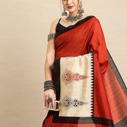 Anouk Ethnic Motifs Printed Art Silk Bhagalpuri Saree-picture-7