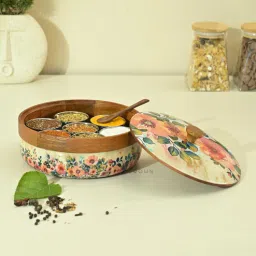 brick brown Pastel Flora Masala Box-picture-5