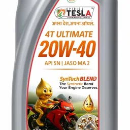 PREMIUM TESLA 20W40 4T ULTIMATE 900ML | Bike Engine Oil | Synthetic Blend Engine Oil-38