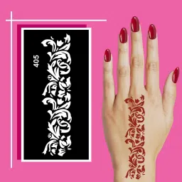 Traditional Flower Mehndi Stencil With Modern Touch For Everyday-image-46
