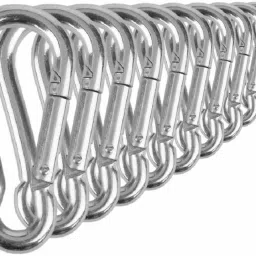 Stainless Steel Carabiner Spring Snap Clip Link Hooks. Load Rating. 12 Packs Locking Carabiner-image-32