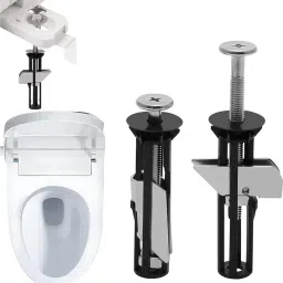 Universal Toilet Seat Bolt Stainless Steel Kit 2pc Durable Hygiene Custom Fit Toilet Seat Lid Lock-image-28