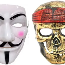 2 unique special multicolor combo pack ,1 horror 1 white joker vendetta Party Mask-image-17