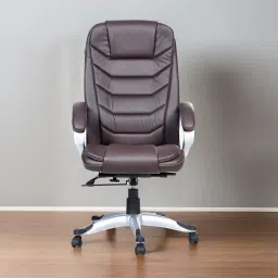 Smart Executive Chair in Brown Colour by Adiko Systems Leatherette Office Executive Chair-image-71