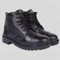 Men's Black Genuine Leather NCC Military Army Marching Parade Boot Shoes Boots For Men-picture-4