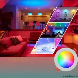 cosas EXCEL-9 Watts 7-in-1 Multicolor Round Led Conceal Down Light Pack of 2 New model Ceiling Light Ceiling Lamp image 3
