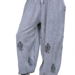 Embroidered Viscose Women Harem Pants-image-32
