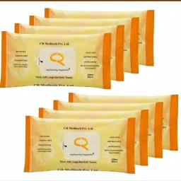Premium Refreshing Wet Bed Bath Wipes For Adult Patients (8x10 = 80 Wipes)-26