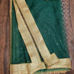 Net Embellished Green Women Dupatta-image-75
