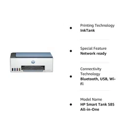 HP Smart Tank 585 All in One Wi-Fi Inkjet Printer with Auto On-Off Technology (Low-on-Ink Sensors, White) image 5