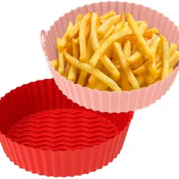 Air Fryer Liner - Nonstick Washable Silicone Air Fryer Basket pack of 1 Airfryer Tray-picture-48