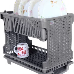 Dish Drainer Kitchen Rack 1 Piece Dish Rack with Drainer Plastic-image-56