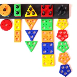 psa zone Smart Activity Fun and Learning Geometrics ,Shape Matching Five Column Blocks image 2