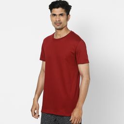 Men's T-Shirt For Gym Cotton Rich 100 Burgundy-image-88