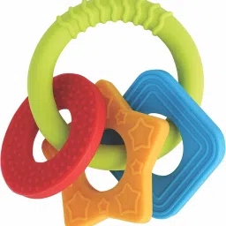 Chewy Trinkets Silicone Teether, BPA Free, 3M+ (Step -3) (Geometrical Shapes) Teether-10