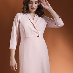 globus Women Solid Tuxedo Style Formal Blazer-picture-39