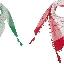 Embroidered Cotton Blend Men Red, Green Fancy Scarf, Scarf, Bluetooth Scarf, Stole-34