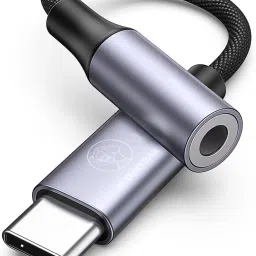 AUDIOCULAR Grey D13 Type C to 3.5mm Portable Audio Aux Adapter, Connector, Built-in DAC Phone Converter-4