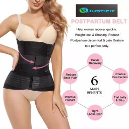 justifit 3 in 1 abdominal belt after delivery slim waist maternity band(set of 3- S size) Back / Lumbar Support image 4