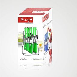 Zolta Stainless Steel Cutlery Set- Set of 25 for Dining Table Stylish Stainless Steel Cutlery Set-19