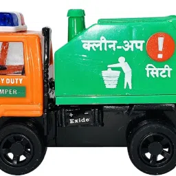 shinsei Pull Back Spring Action Garbage Clean Up City Truck Vehicle Toy image 4