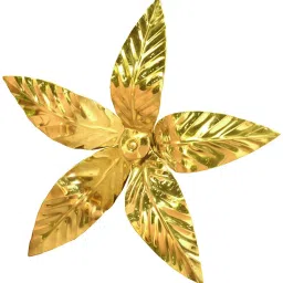 Foldable Brass Mango Leaves for Puja/Aam Patta for Kalash/Reusable Mango Leaf Decorative Showpiece - 8 cm-image-44