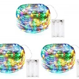 30 LEDs 3 m Multicolor Steady Water Drop Rice Lights-3