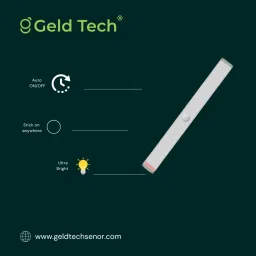 Geld Tech Motion Sensor Cabinet Light Wireless Closet Light USB Rechargeable (GT-L10) Wireless Sensor Security System image 4
