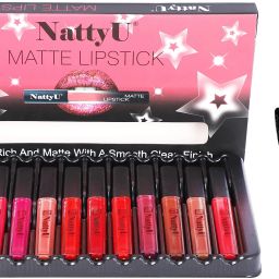 Premium Waterproof Velvet Matte Lipstick combo with Eyeliner Pencil (Pack of 12)-image-52