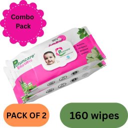 Baby Wipes with Aloe Vera , jojoba Oil & vitamin E with Lid pack 160 wipes-image-71
