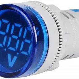 robin teper RAVB 10-Metar 041 Digital SMD Display Volt Meter,Big Digit Voltage Indicator Measuring Range 60-500 V AC,22 mm Lights Tester (Atom Blue) Pack of 10 Digital Voltage Tester image 2