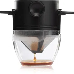 Filter Coffee Maker with Bottom Cup Double Mesh Pour Over Indian Coffee Filter-image-13