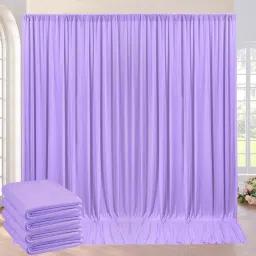 Cam cart 16×08ft,Light Purple No Wrinkle Polyester Photography Backdrop(4×8ft 4Pcs Panel) Reflector-image-99