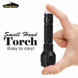 make ur wish Dual Mode Power Full Led Rechargeable Torch Up to 400 Meter Range With BackLight Small Led Torch 4 hrs Torch Emergency Light image 4