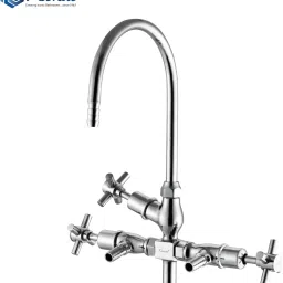 Silver QT Heavy Lab Cock Three Way Mixer Faucet-image-6