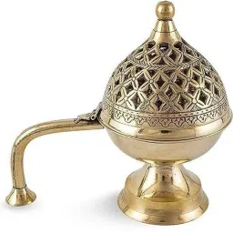 Home Deco Purifying Brass Dhuna Loban Burner Iron Candle Holder-image-33