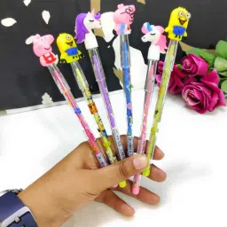 Funky Combo of Cute Mix Character Pencils for Girls & Boys / Unicorn , Frozen , piipu Pig Lead Pencils Sets/ Birthday Party School Supply/ Quality Dark Pencils ( Pack of Mix 6 Pencils ) Pencil-image-25