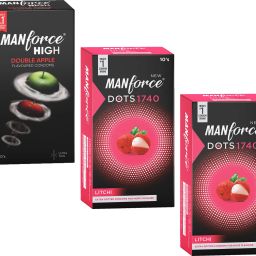 Double Apple And Litchi 2 Flavoured Dotted Condom-image-65