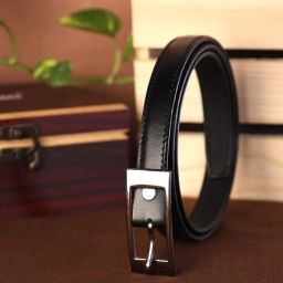 Women Casual, Formal Black Texas Leatherite Belt-image-36