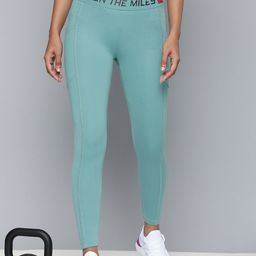 hrx by hrithik roshan Solid Women Dark Green Tights-picture-0