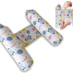 Baby Bolster Pillow | Anti Rolling Baby Sleep Positioner Pillow | 0 – 18 months Polyester Fibre Abstract Bolster Pack of 1-18