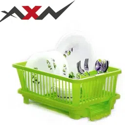 Dish Drainer Kitchen Rack 3 in 1 Large Sink Set Dish Rack Drainer , Drying Rack Washing Basket tray(GREEN) Plastic-image-88