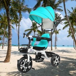 Tricycle Canopy Tricycle with Soft Seat,Front-Back Basket,Parental Push Handle World Best Canopy Tricycle for Babys with New Colours Tricycle-image-93