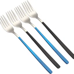 8" Stainless Steel Dinner Forks Set with Colorful Handle & Shiny Silver Mouth Stainless Steel Dinner Fork Set-19