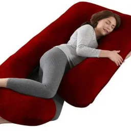 ultra soft j shaped pillow Polyester Fibre, Microfibre Solid Pregnancy Pillow Pack of 1-image-45