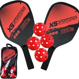 MOREX Pickleball Racket Set 2 Wood Rackets with 4 Ball & Portable Carry Bag Pickleball Paddle-image-66